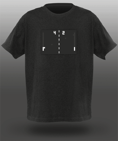 La t-shirt di Pong... animata!