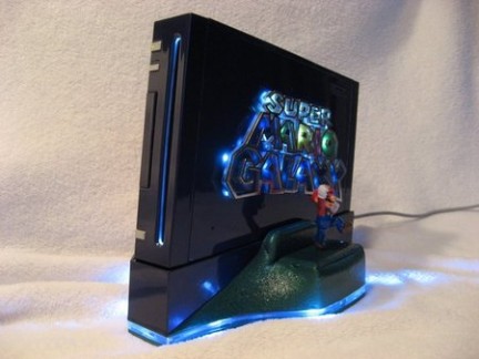 Wii moddata col tema Super Mario Galaxy