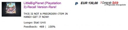 LittleBigPlanet: disponibili su Ebay le copie ritirate dai negozi