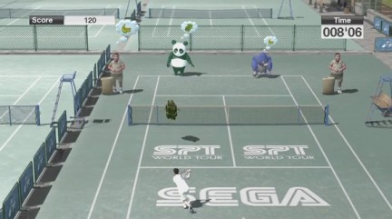 Virtua Tennis 2009 e i suoi strambi minigiochi ancora in video Virtua Tennis 2009 e i suoi strambi minigiochi ancora in video