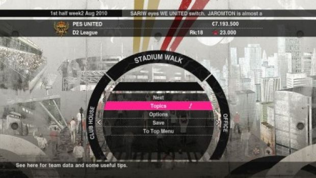 Pro Evolution Soccer 2010: immagini e dettagli della nuova Master League Pro Evolution Soccer 2010: immagini e dettagli della nuova Master League