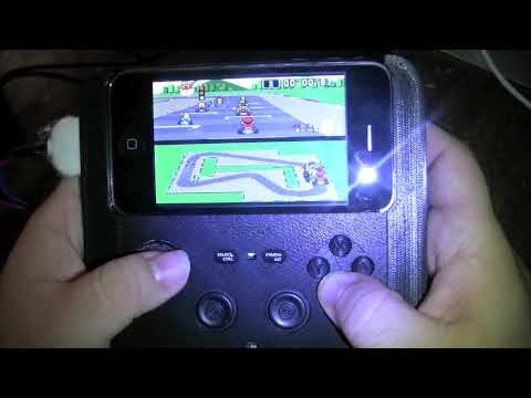 New iControlPad prototype playing Super Mario Kart on snes4iphone!