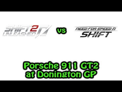 Need for Speed: SHIFT vs SHIFT 2: Unleashed - Porsche 911 GT2 at Donington GP