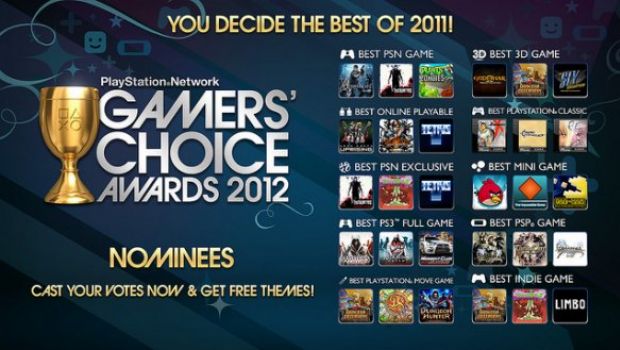 PSN Gamers’ Choice Awards 2012: elenco dei titoli candidati - inizio alle votazioni da domani