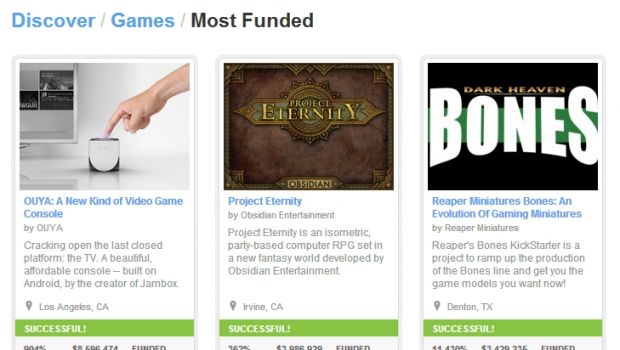 Kickstarter: 83 milioni di dollari ai giochi nel 2012 Kickstarter: 83 milioni di dollari ai giochi nel 2012