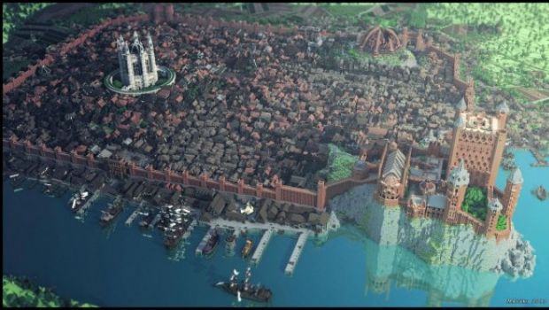 Il Trono di Spade incontra Minecraft: Approdo del Re ricreata con l'editor di gioco - guarda le immagini