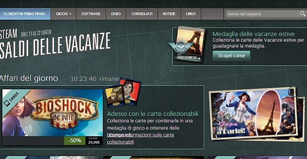 Saldi Steam estivi 2013: si parte con BioShock Infinite al 50% Saldi Steam estivi 2013: si parte con BioShock Infinite al 50%