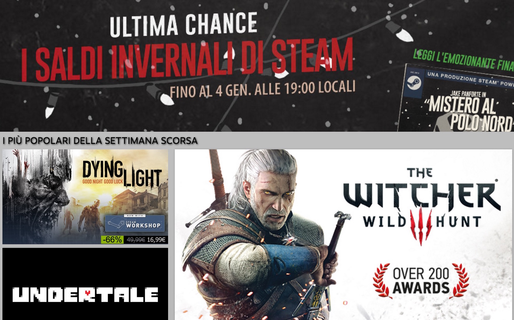 Steam, ultime ore di saldi invernali: gli sconti terminano alle 19 di oggi